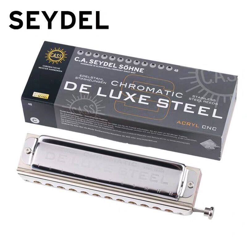 德国赛德SEYDEL成人通用12孔半音阶口琴DELUXE STEEL不锈钢簧片