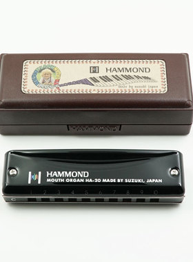 SUZUKI  日本铃木 HA20 hammond十孔布鲁斯蓝调口琴