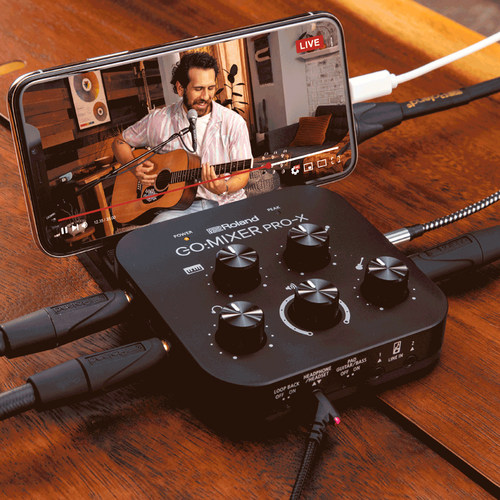 Roland罗兰声卡GO MIXER PRO X直播声卡便携弹唱内录调音台