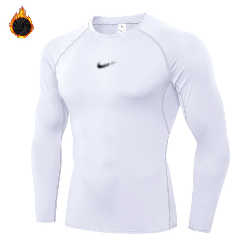 thumbnail for PRO high elastic sports tights men's long-sleeved short-sleeved quick-drying t-shirt running fitness basketball training bottom cut sleeves