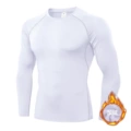 Fleece-Lined Long-Sleeved White T-Shirt (Unbranded)