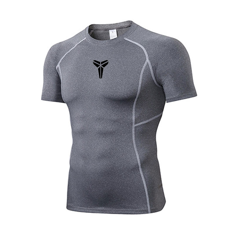 thumbnail for PRO high-elastic sports tights men's short-sleeved quick-drying running fitness basketball track and field outdoor training bottoming shirt