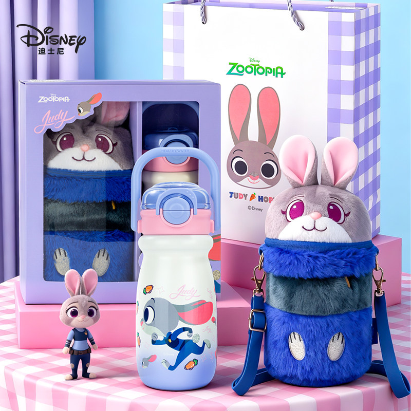 疯狂动物城保温杯礼盒朱迪水杯儿童上学专用双饮杯幼儿园吸管杯子,餐饮具,保冷/保温杯,淘宝优惠券,粉丝福利购,淘宝优惠卷