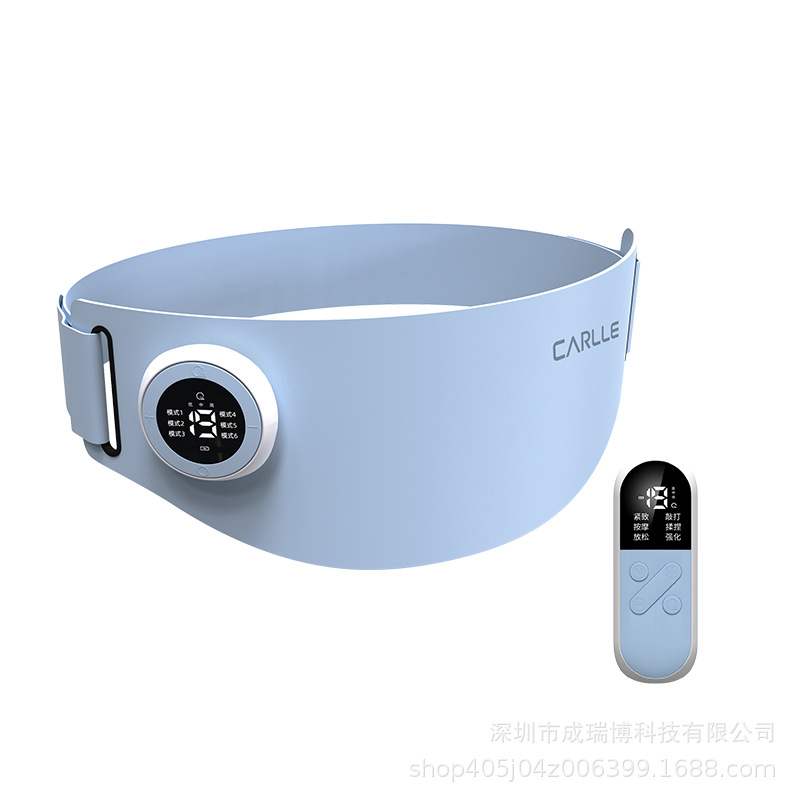微电流腹部健身仪甩脂震动加热按摩腰带舒缓腰疼护腰按摩器
