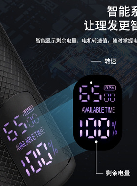 子母理发器套装液晶数显电动理发器男士油头雕刻电推剪电动剃须刀
