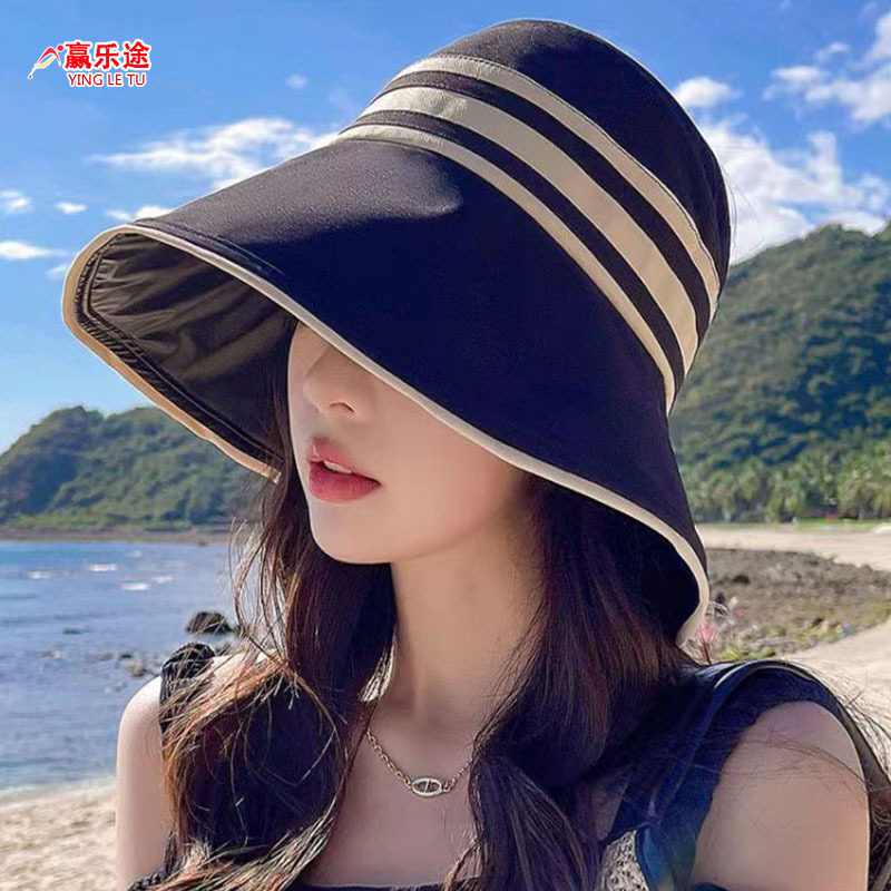 新款帽子女士时尚潮流简约空顶帽夏季户外旅行运动防晒遮阳帽
