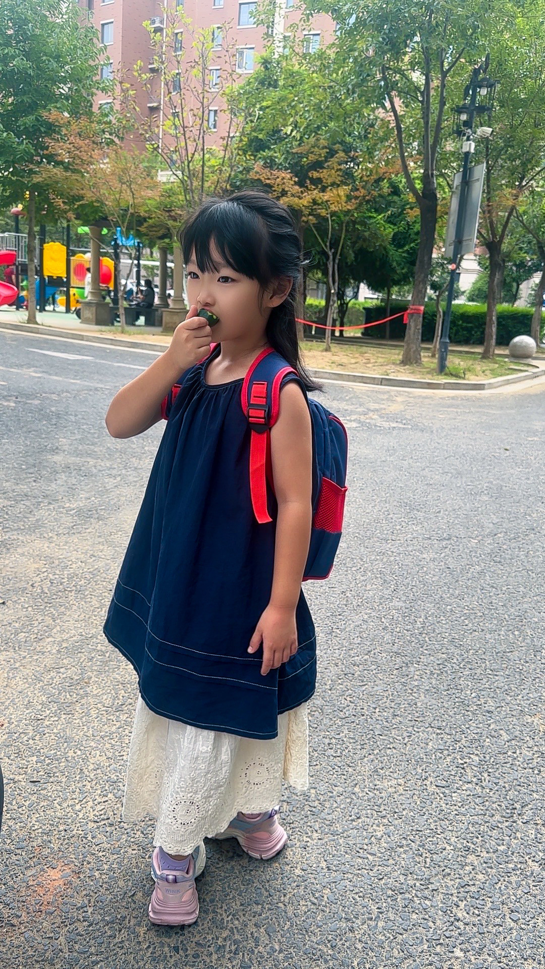 2025韩版女童夏季时髦连衣裙套装童装儿童洋气复古背心裙半身长裙