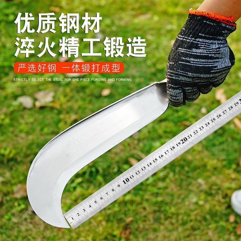 德国品质砍柴刀手工刀割特殊钢钢刀刀弯刀草洞镰刀户外锰劈柴砍树
