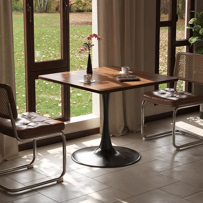 德国精工方桌复古餐桌阳台休息区布置桌椅家用小型咖啡桌轻奢高级