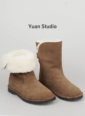 【圆圆专享】雪地靴X22B017389-9跟高2.5cm半码拍大