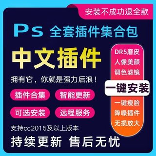 2024ps中文插件全套合集win/mac安装包dr5人像精修图磨皮美白调色