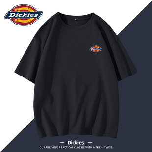 Dickies男款纯棉短袖t恤青少年夏季2026新款圆领上衣学生打底衫男