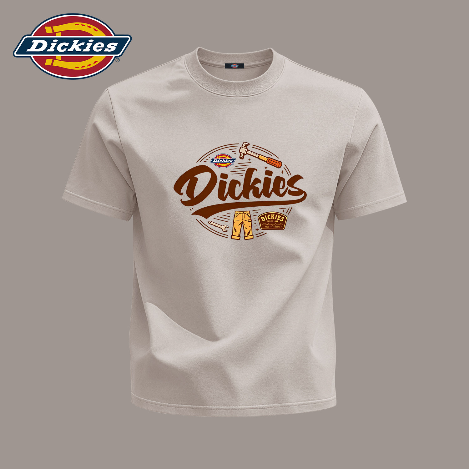 Dickies短袖T恤男款2026夏季新款LOGO印花纯棉透气潮牌上衣男半袖