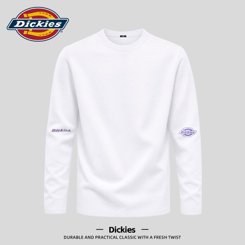 Dickies白色德绒长袖T恤男秋冬情侣设计感保暖内搭宽松大码打底衫