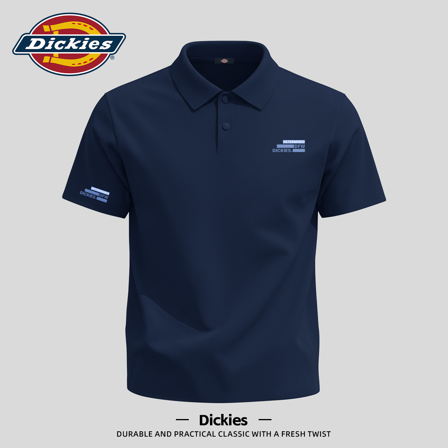 Dickies冰感短袖POLO衫男夏季商务休闲翻领速干T恤青少年男生上衣