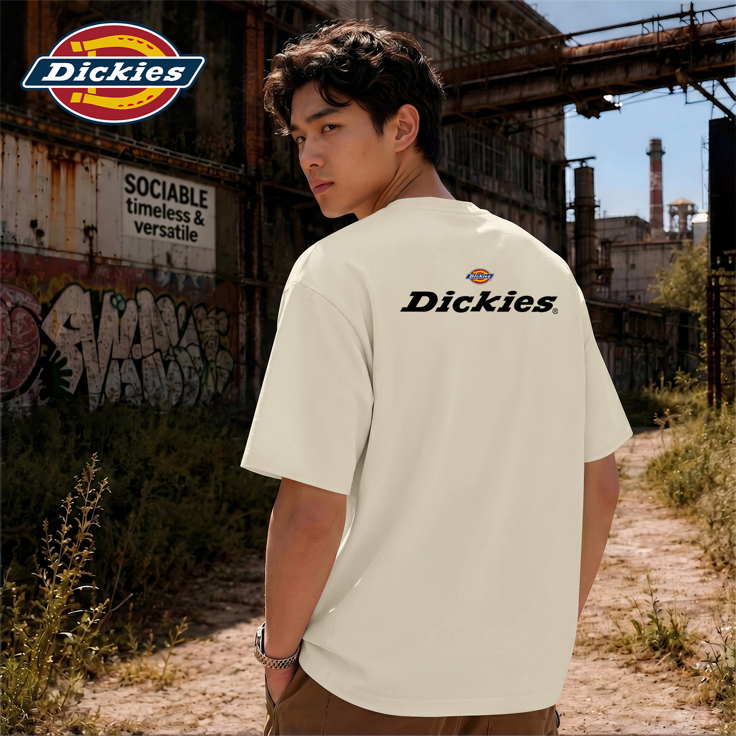 Dickies短袖T恤男夏季2026新款宽松纯棉重磅上衣男学生夏装衣服男