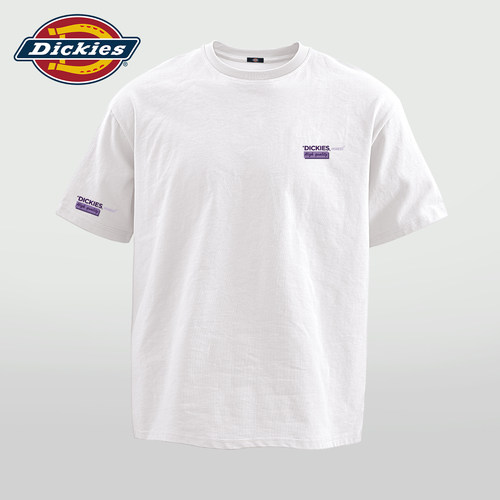 Dickies短袖T恤男士白色百搭夏季2026新款宽松圆领纯棉上衣男半袖