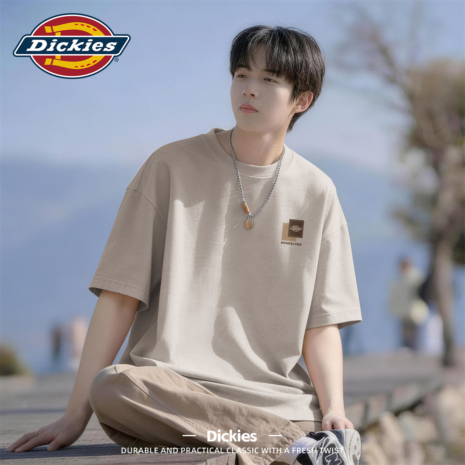 Dickies短袖男款t恤夏季纯棉宽松青少年学生夏装衣服打底衫半袖男