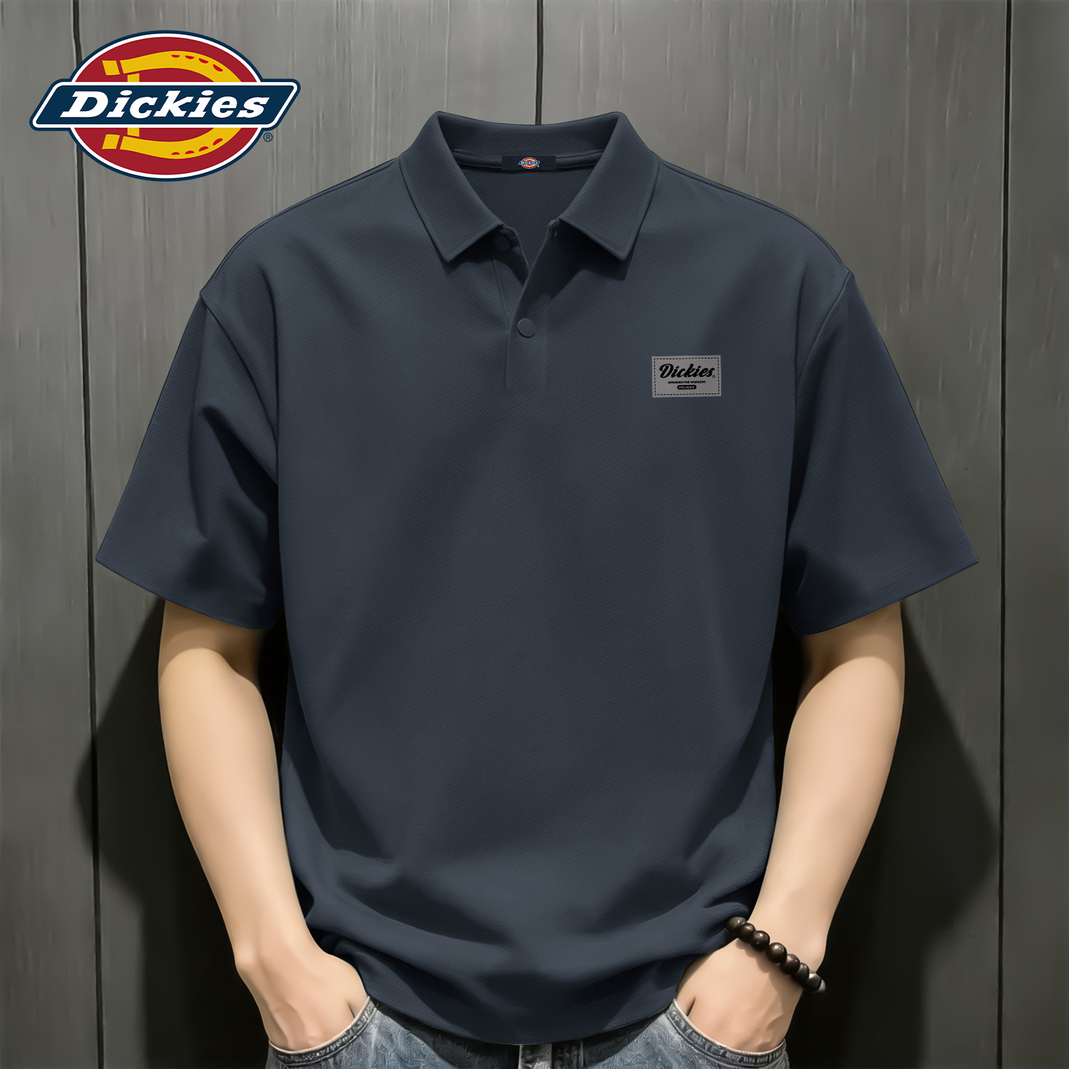 Dickies男士短袖POLO衫夏季冰感凉感速干衣服男款青少年衬衣T恤男