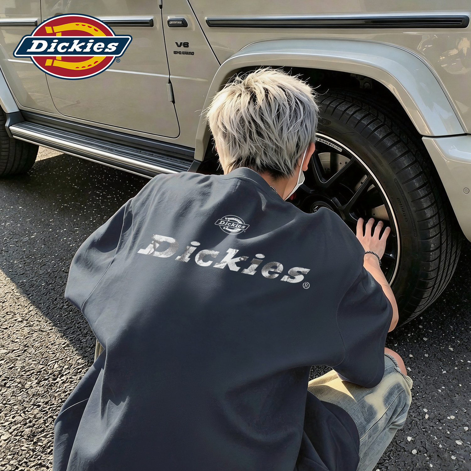 Dickies美式纯棉T恤男款夏季青少年休闲打底短袖宽松圆领印花上衣