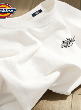 Dickies白色短袖T恤男士夏季新款上衣LOGO印花宽松潮流时尚半袖男