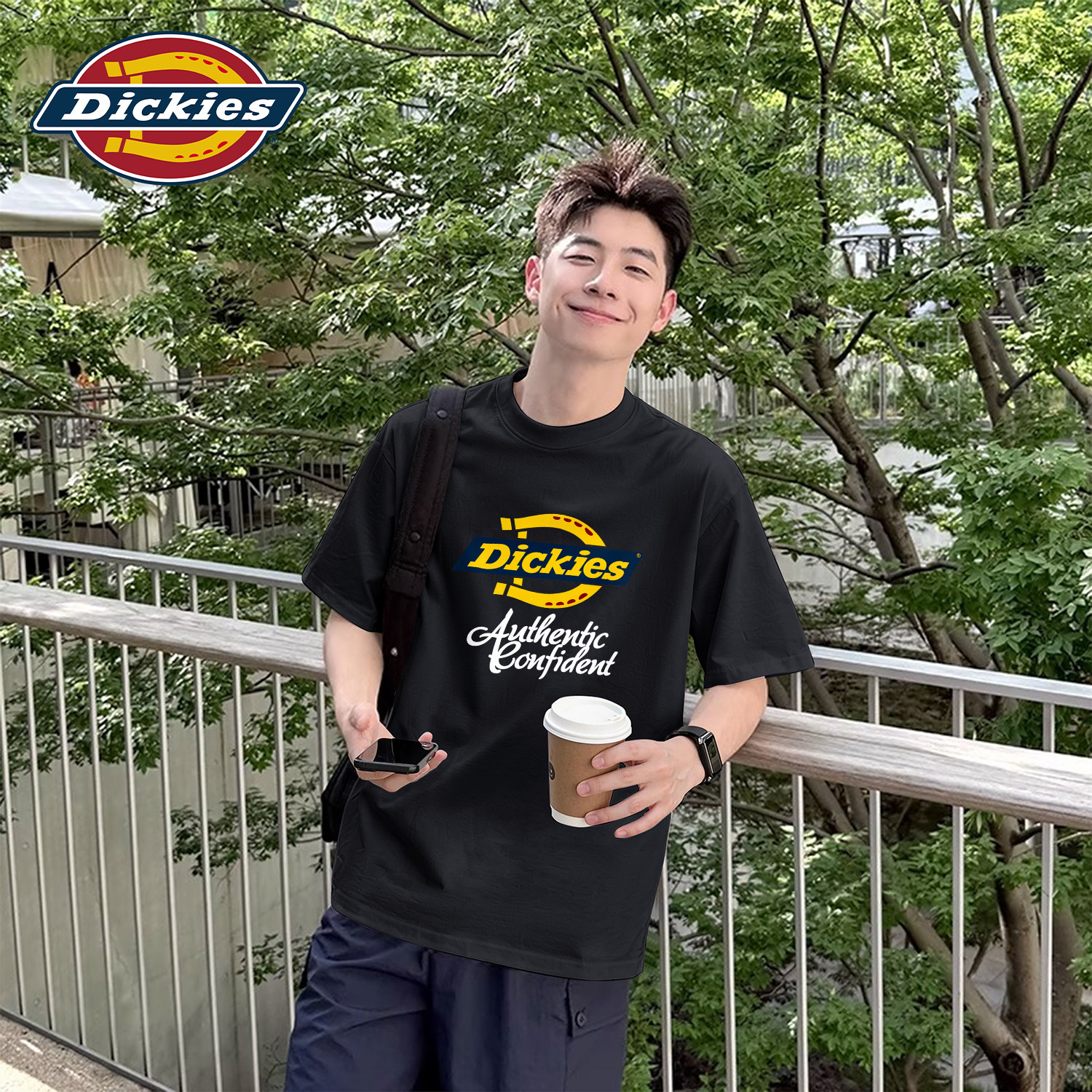 Dickies美式潮牌重磅短袖男款纯棉透气T恤夏宽松百搭套头印花上衣