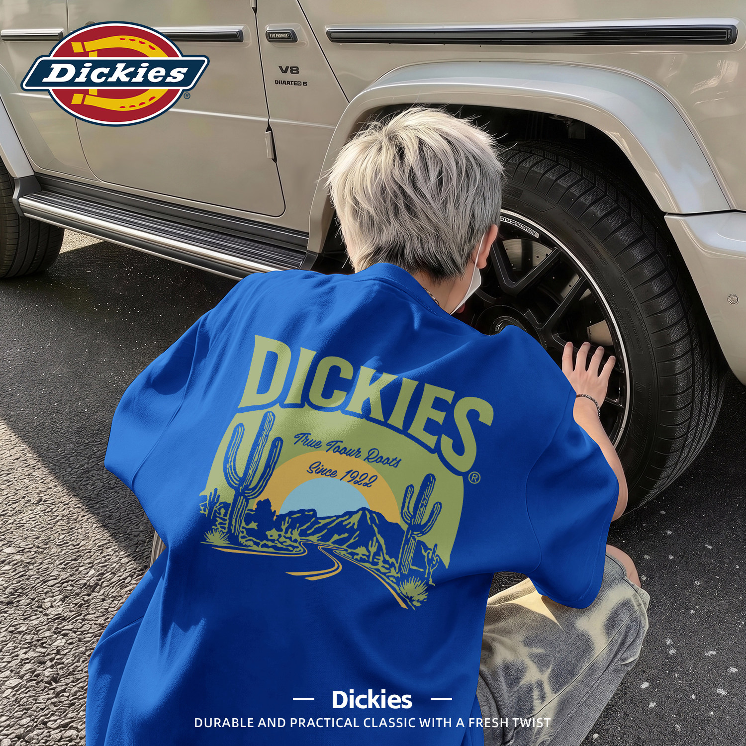 Dickies短袖T恤男款美式休闲半袖青少年上衣男夏季学生打底衫男装