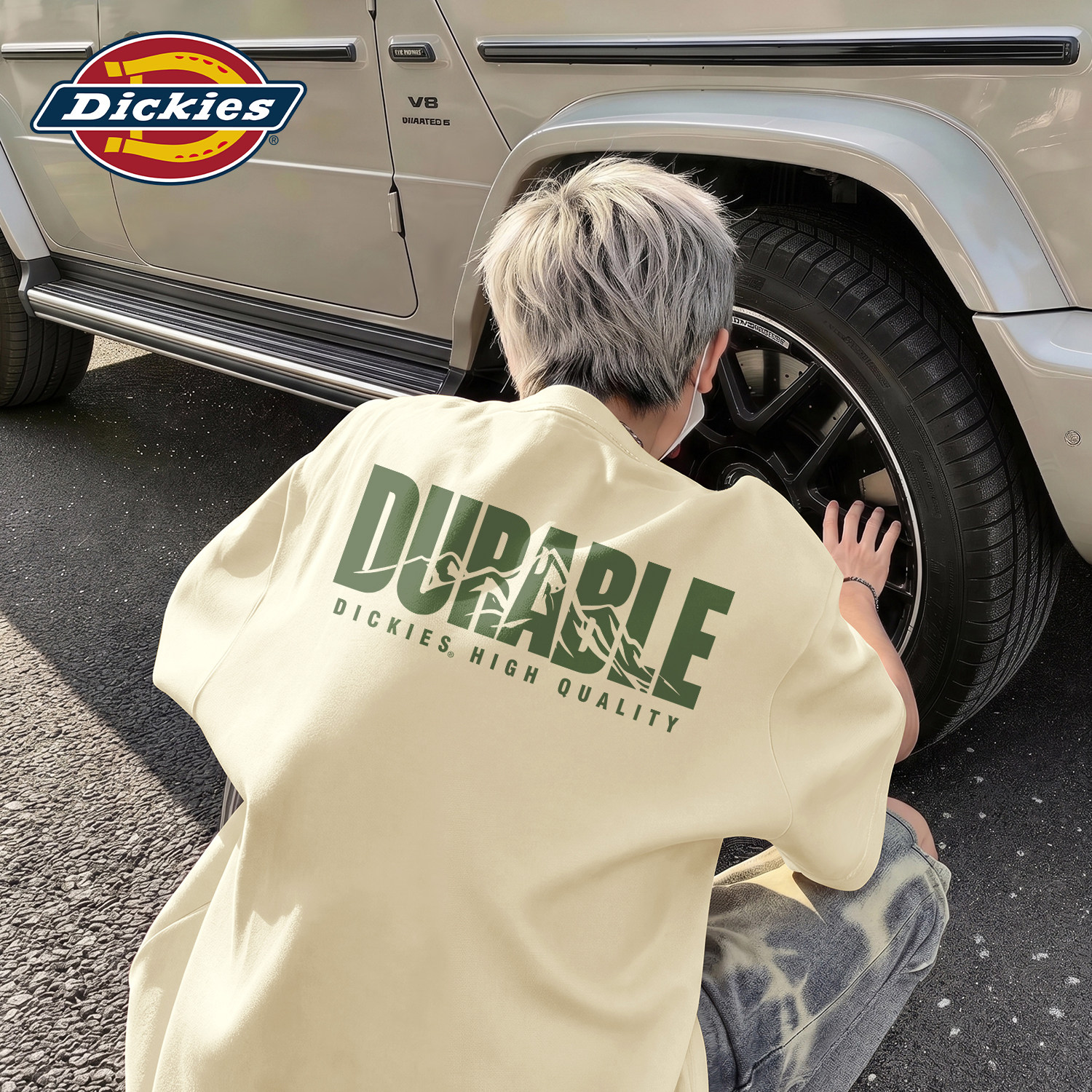 Dickies夏季休闲短袖T恤男款纯棉宽松青少年衣服潮流时尚男士半袖