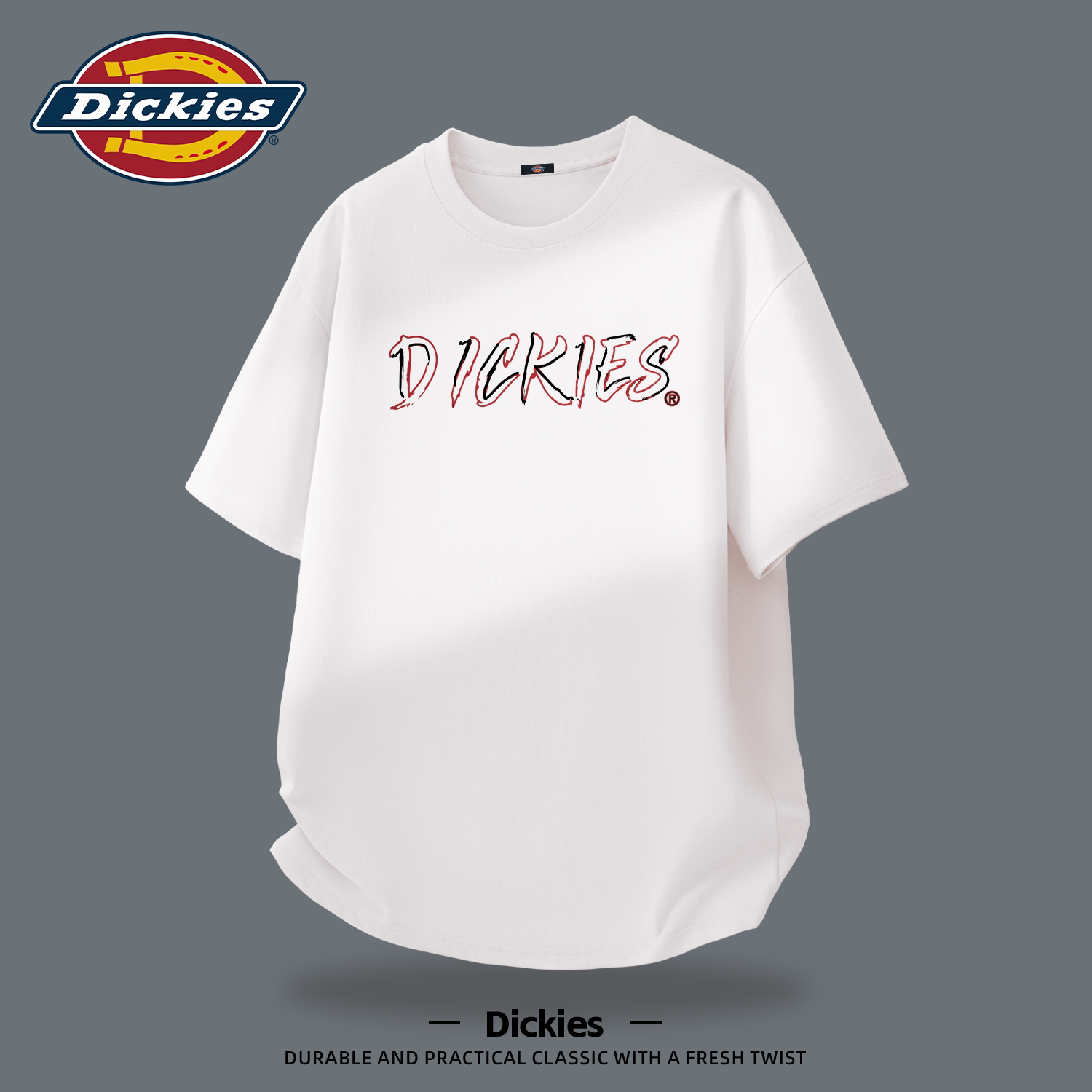 Dickies纯棉短袖T恤男款重磅2026新款夏装衣服青少年夏季半袖男生