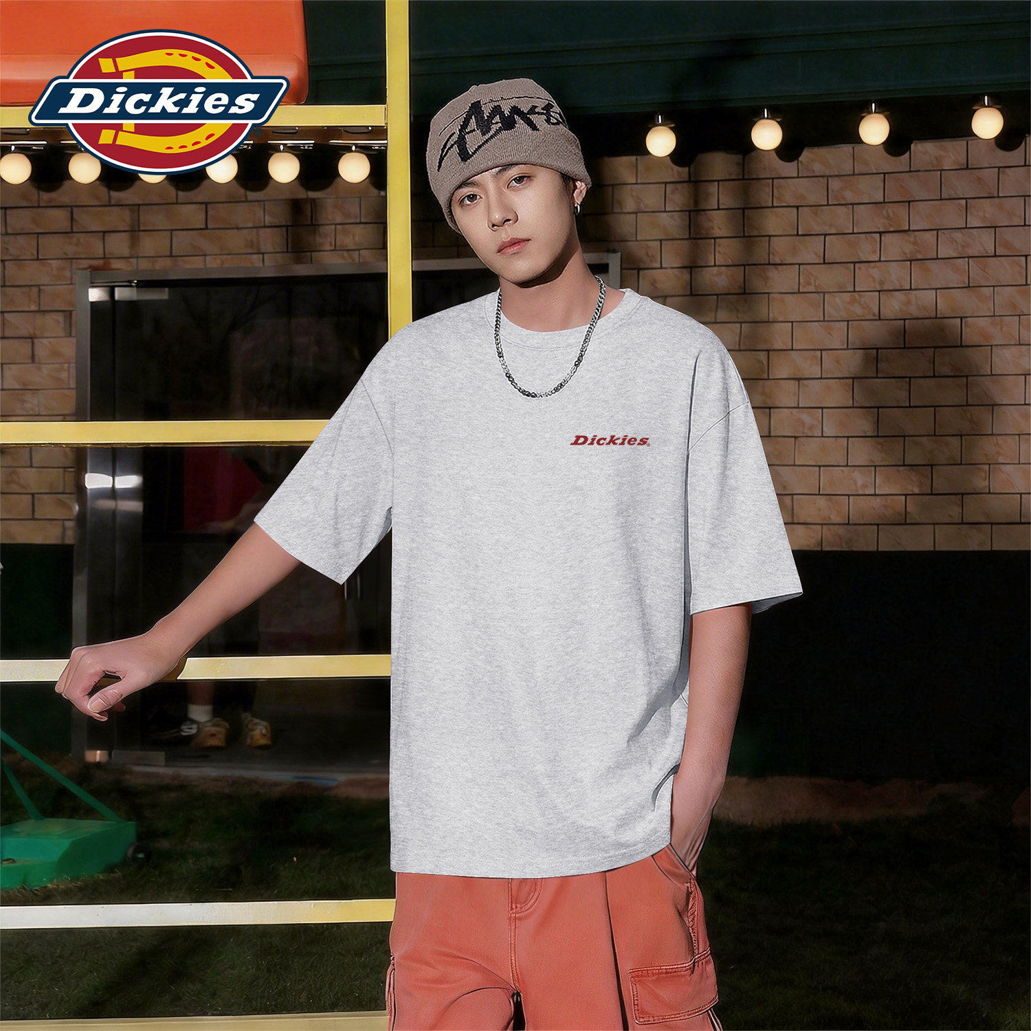 Dickies纯棉重磅短袖T恤男款宽松大码2026新款夏季衣服青少年上衣