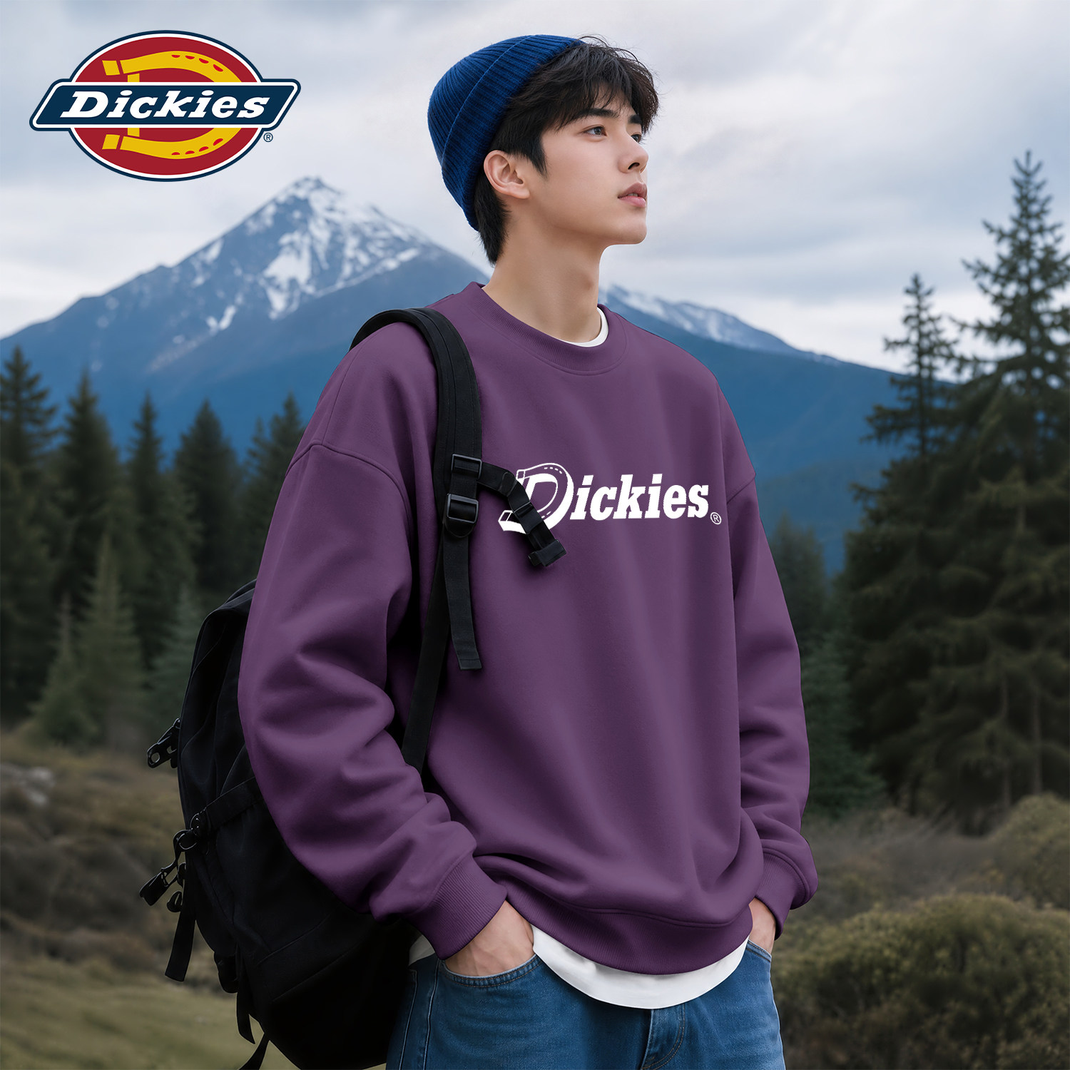 Dickies美式休闲卫衣男早秋2026新款宽松男士衣服潮流学生上衣男