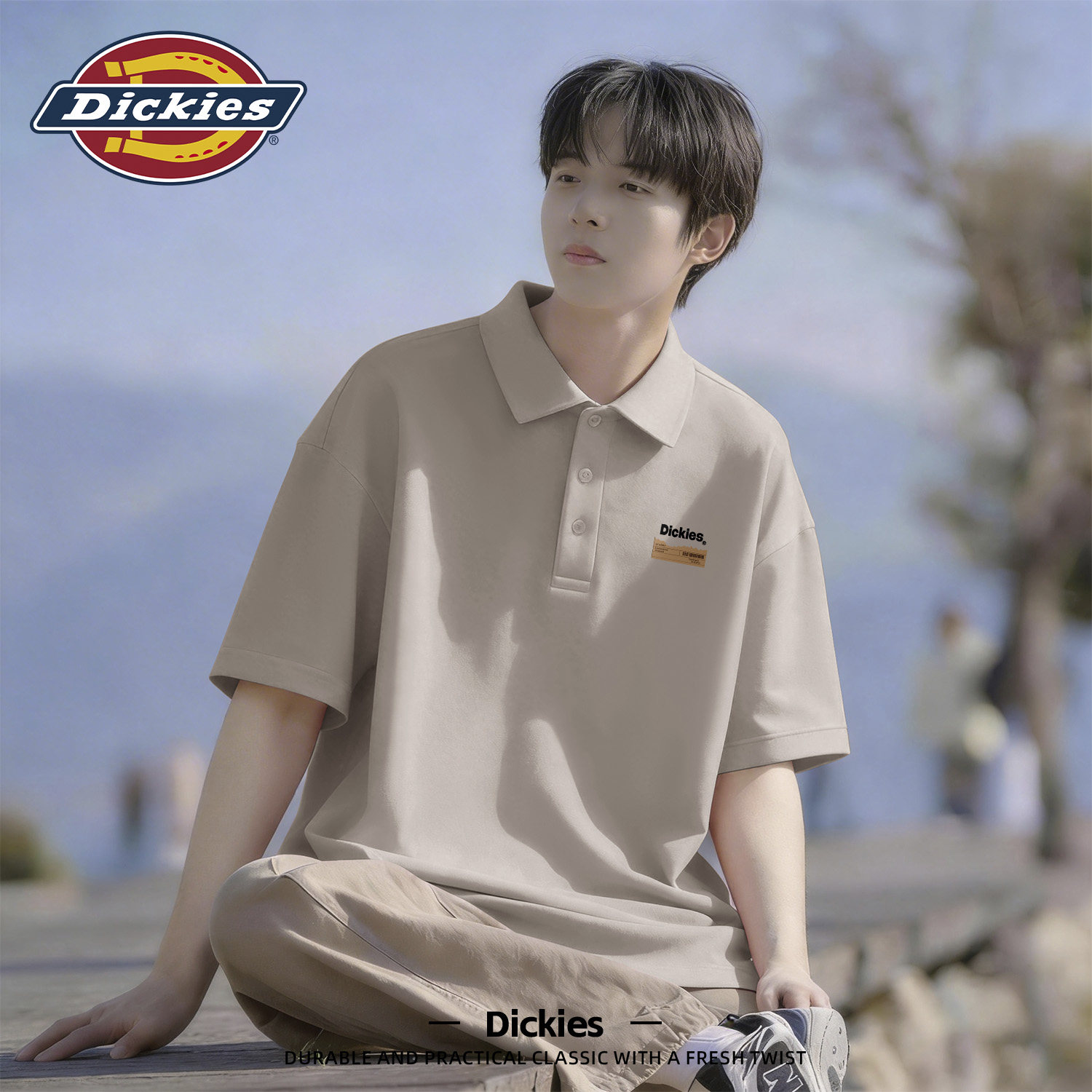 Dickies短袖polo衫男士2026夏季新款翻领上衣男款青少年学生半袖