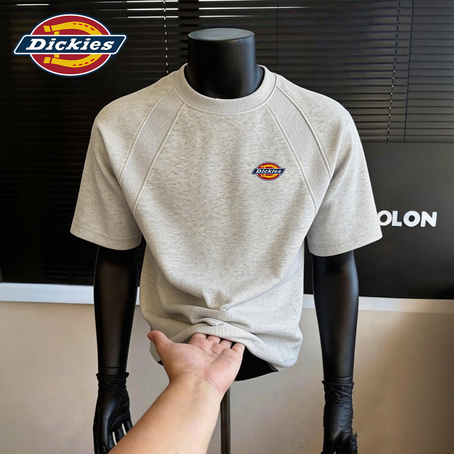 Dickies灰色青少年解构短袖T恤男2026新款夏季高级感正肩运动上衣