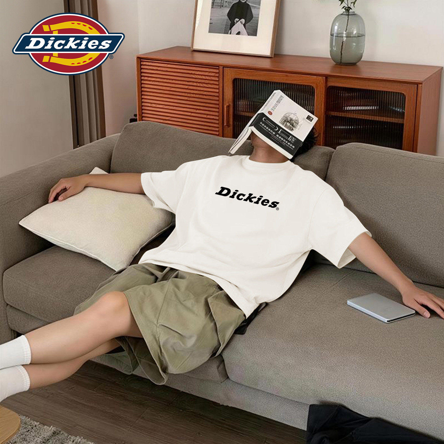 Dickies纯棉短袖t恤男款美式休闲运动重磅上衣男2026新款夏季衣服