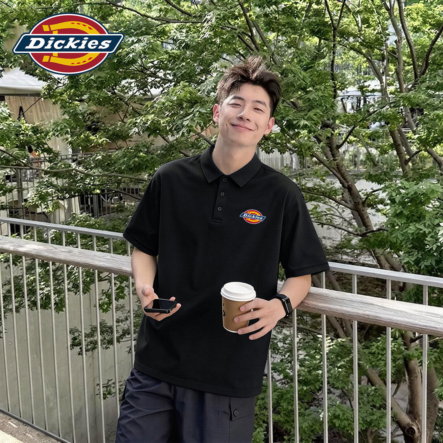 Dickies青少年POLO衫男款学生夏季上衣2026新款夏季男士正装衣服