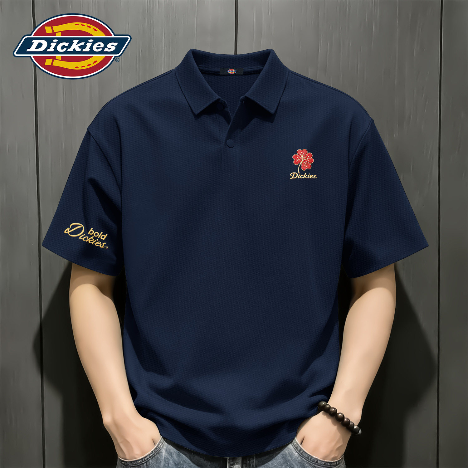 Dickies男士短袖POLO衫夏季冰感凉快透气翻领商务休闲上衣男夏装