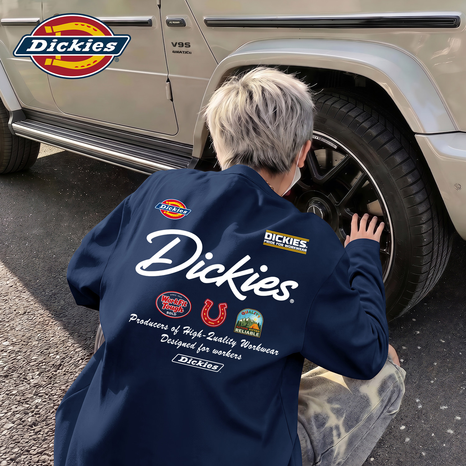 Dickies美式潮牌长袖T恤男款2026早秋新款设计感宽松舒适流行上衣