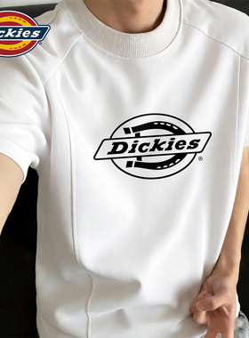 Dickies短袖T恤男款白色LOGO印花休闲百搭上衣2026夏季新款插肩袖