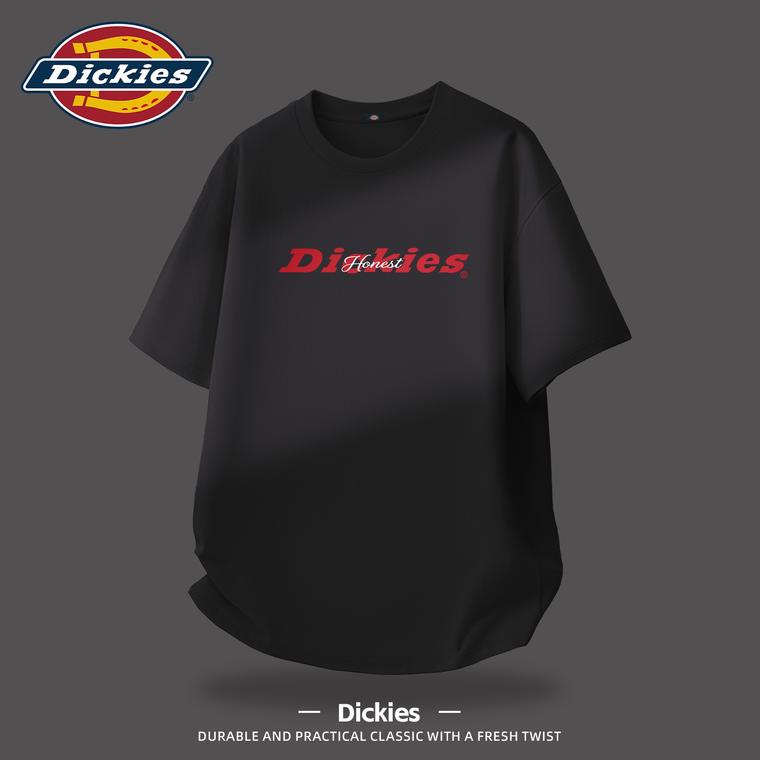 Dickies纯棉短袖T恤男款纯棉重磅2026新款学生打底衫男夏季圆领男