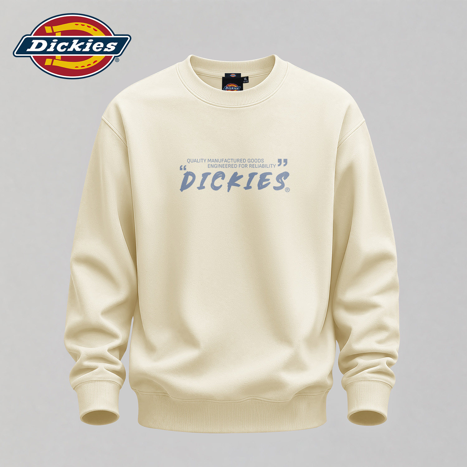 Dickies美式字母印花圆领卫衣男宽松套头百搭潮牌上衣秋季衣服男