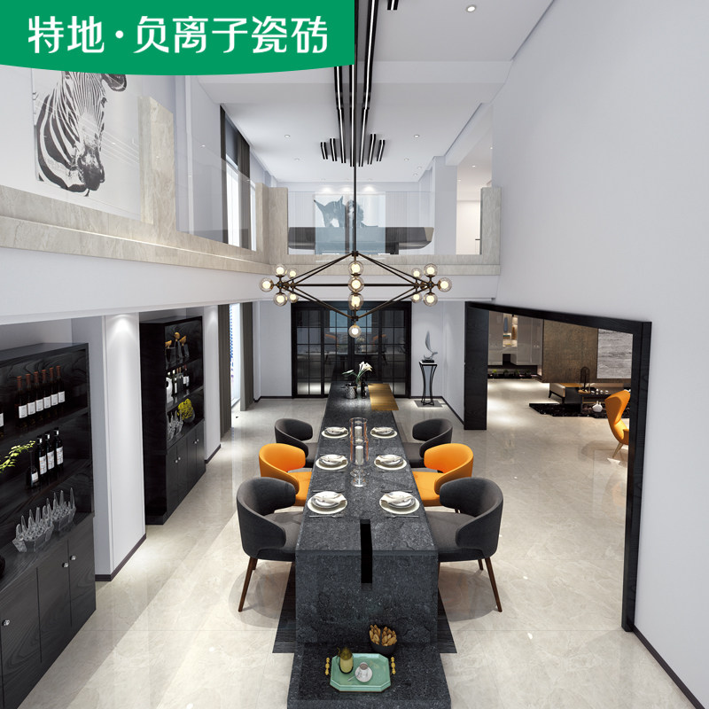 特地 负离子瓷砖 云朵拉灰 800x800大理石瓷砖客厅地砖现代简约