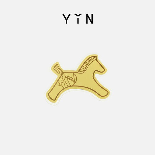 YIN隐「迎」十二生肖舞马24K金守护符本命年马年黄金手机金贴金片