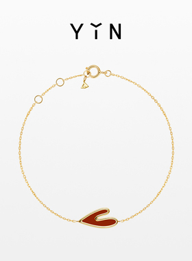 YIN隐「燥热的心」Joyside联名18K金爱心手链女