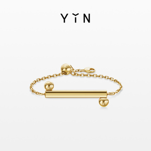 YIN隐「一」系列太极18K金可调节小众戒指国潮新中式