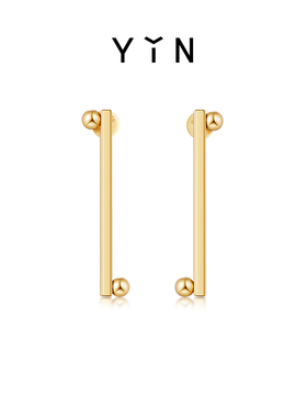 节日礼物YIN隐「一」太极新中式耳钉 18K金耳钉耳饰Au750珠宝礼物