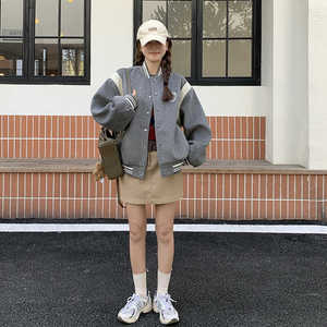 【新款】设计感复古学院风棒球服8824-p135-k198图片