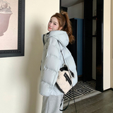 【现货】蓝色泡芙款休闲宽松白鸭绒羽绒服9979-p295-k448，女装羽绒服，浙宝079