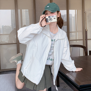 白色休闲短外套女2025春季新款韩系学院风宽松百搭小个子夹克上衣