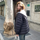 【新款】针织连帽大口袋排骨羽绒服0993-p249-k448，女装羽绒服，浙宝079