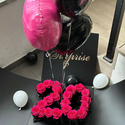 数字惊喜花盒情人节礼物盒告白气球惊喜盒子生日爆炸盒子鲜花礼盒